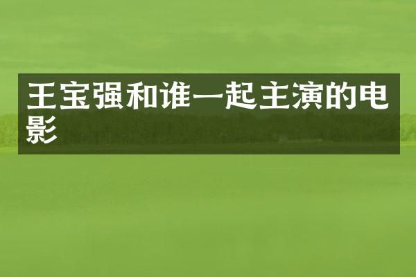 王宝强和谁一起主演的电影