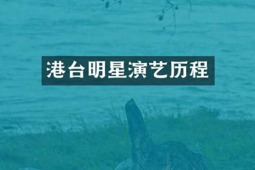 港台明星演艺历程