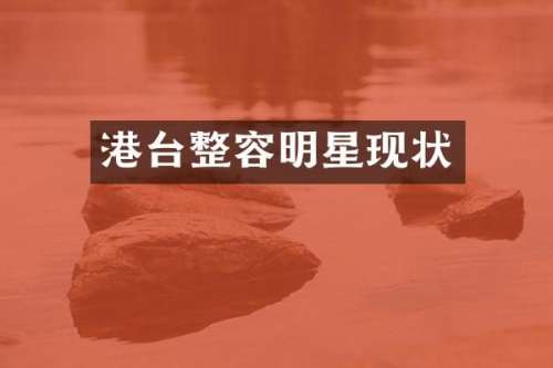 港台整容明星现状