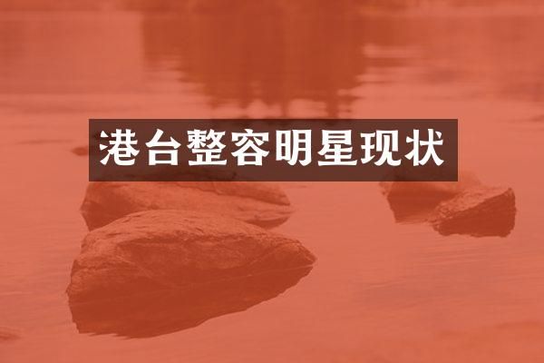 港台整容明星现状