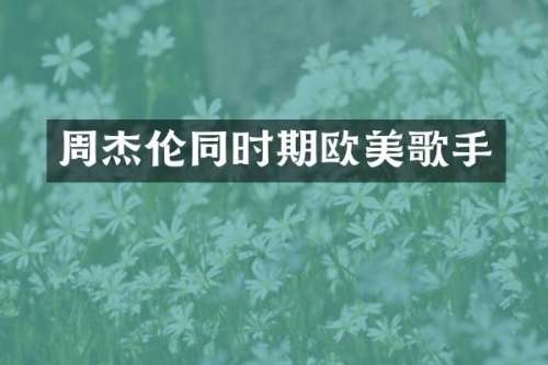 周杰伦同时期欧美歌手