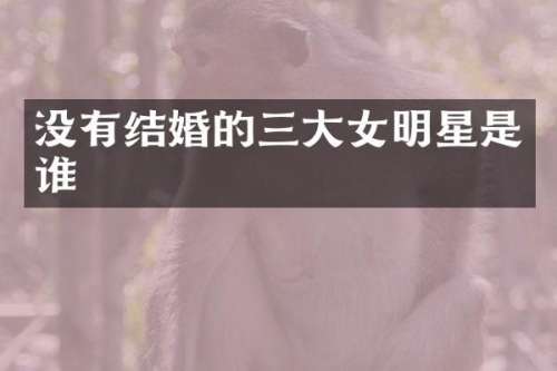 没有结婚的三大女明星是谁
