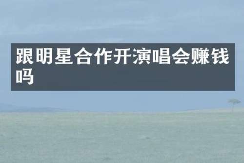 跟明星合作开演唱会赚钱吗