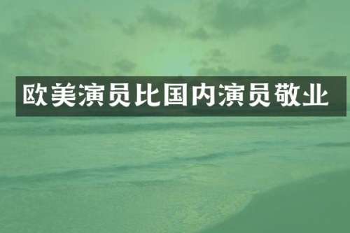 欧美演员比国内演员敬业