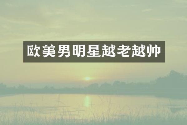 欧美男明星越老越帅