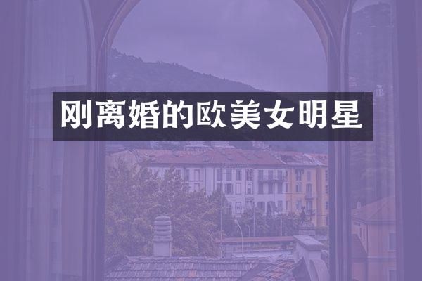 刚离婚的欧明星