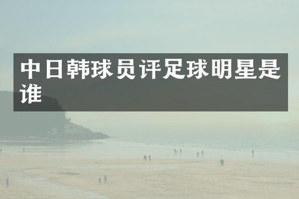 中日韩球员评足球明星是谁