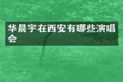 华晨宇在西安有哪些演唱会