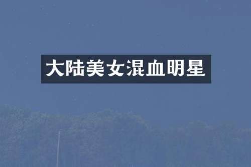 大陆混血明星