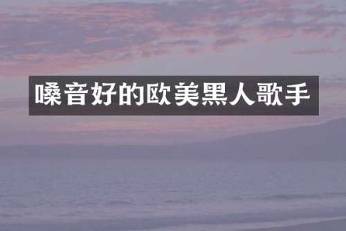 嗓音好的欧美黑人歌手