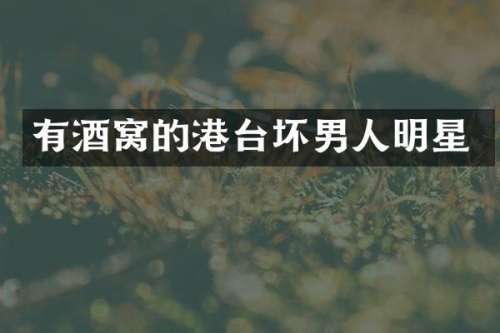 有酒窝的港台坏男人明星