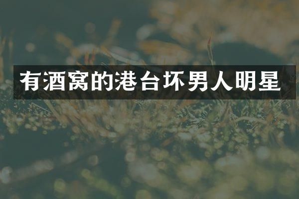 有酒窝的港台坏男人明星