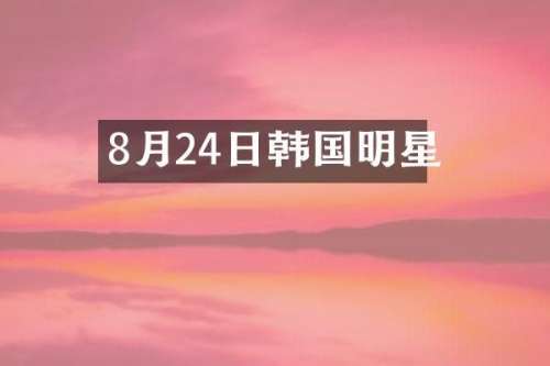 8月24日韩国明星