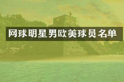 网球明星男欧美球员名单