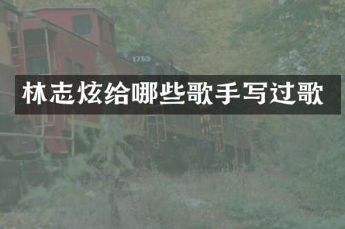 林志炫给哪些歌手写过歌