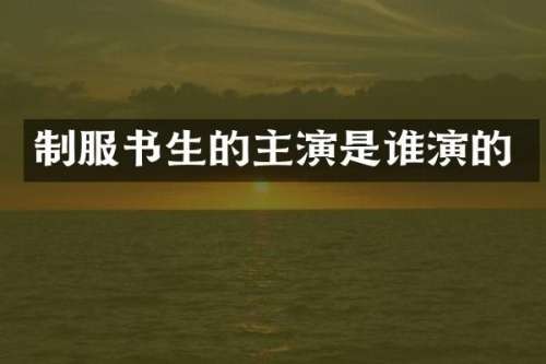 制服书生的主演是谁演的