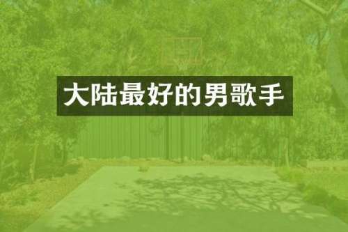 大陆最好的男歌手