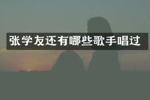 张学友还有哪些歌手唱过