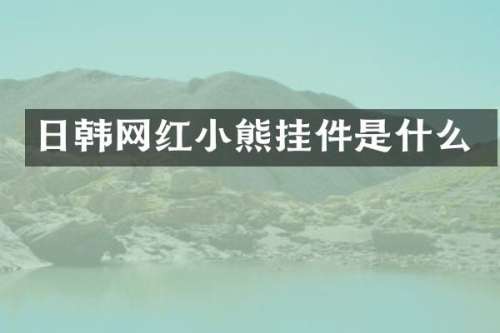 日韩网红小熊挂件是什么