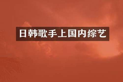 日韩歌手上国内综艺
