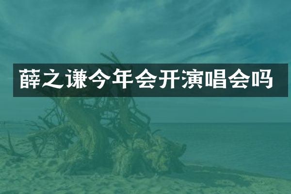 薛之谦今年会开演唱会吗