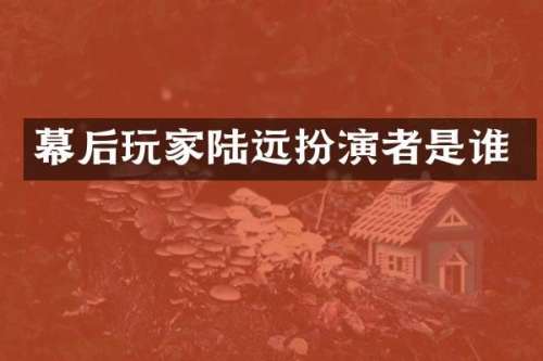 幕后玩家陆远扮演者是谁