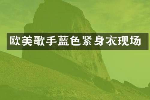欧美歌手蓝色紧身衣现场