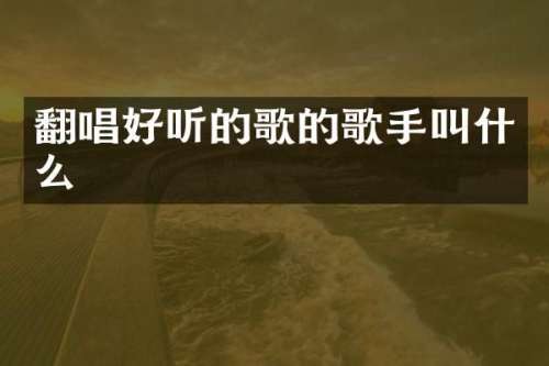 翻唱好听的歌的歌手叫什么