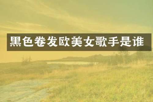 黑色卷发欧歌手是谁