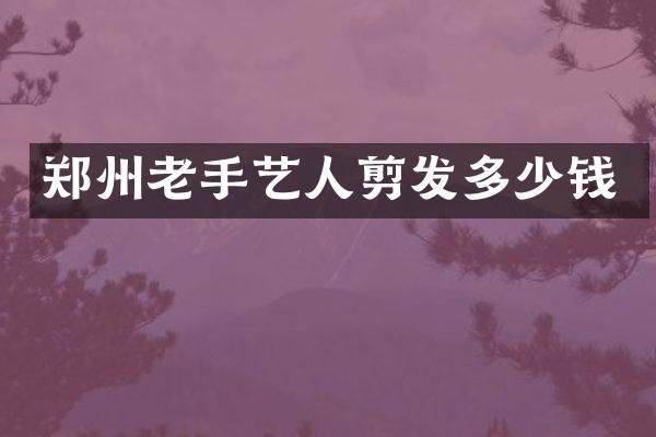 郑州老手艺人剪发多少钱