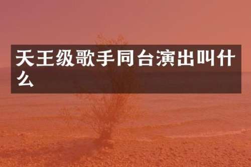 天王级歌手同台演出叫什么