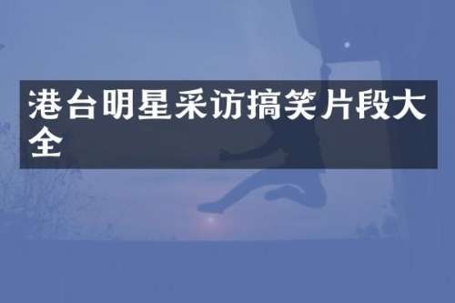 港台明星采访搞笑片段大全