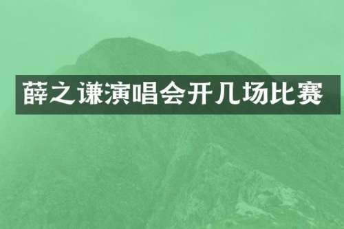薛之谦演唱会开几场比赛
