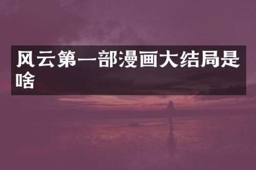 风云第一部漫画大结局是啥