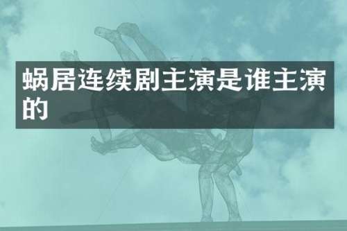 蜗居连续剧主演是谁主演的