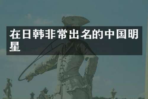 在日韩非常出名的中国明星