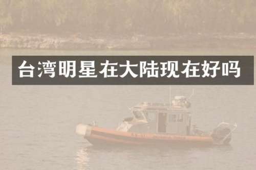 台湾明星在大陆现在好吗