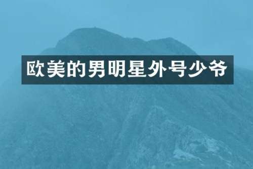 欧美的男明星外号少爷