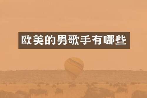 欧美的男歌手有哪些