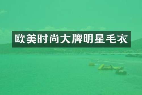 欧美时尚大牌明星毛衣