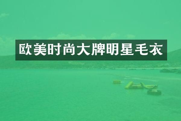 欧美时尚大牌明星毛衣