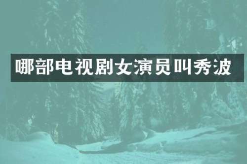 哪部电视剧女演员叫秀波