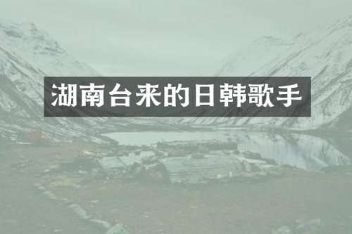 湖南台来的日韩歌手