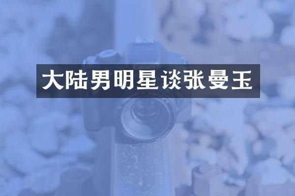 大陆男明星谈张曼玉