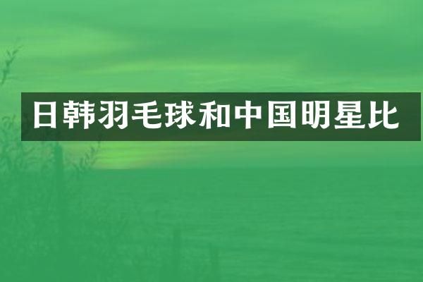 日韩羽毛球和中国明星比