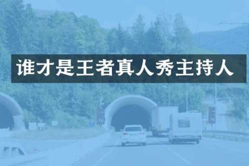 谁才是王者真人秀主持人
