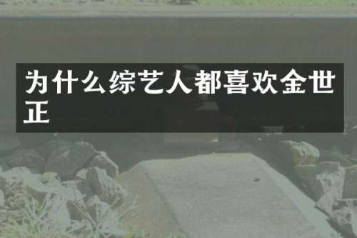为什么综艺人都喜欢金世正
