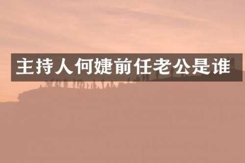 主持人何婕前任老公是谁