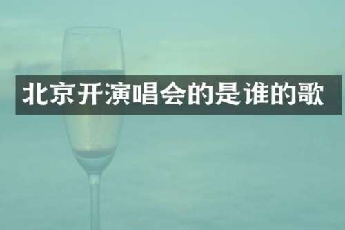 北京开演唱会的是谁的歌