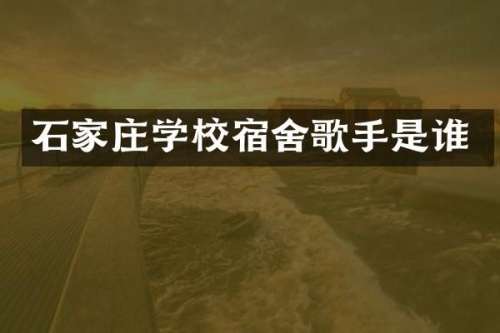 石家庄学校宿舍歌手是谁